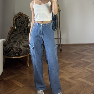 Bershka cargo baggy džíny XXS