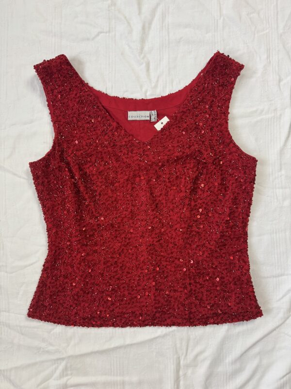 Vintage top s flitry ve S/M - Image 2