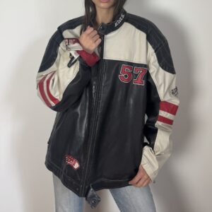 Kožená závodnická bunda vel XL