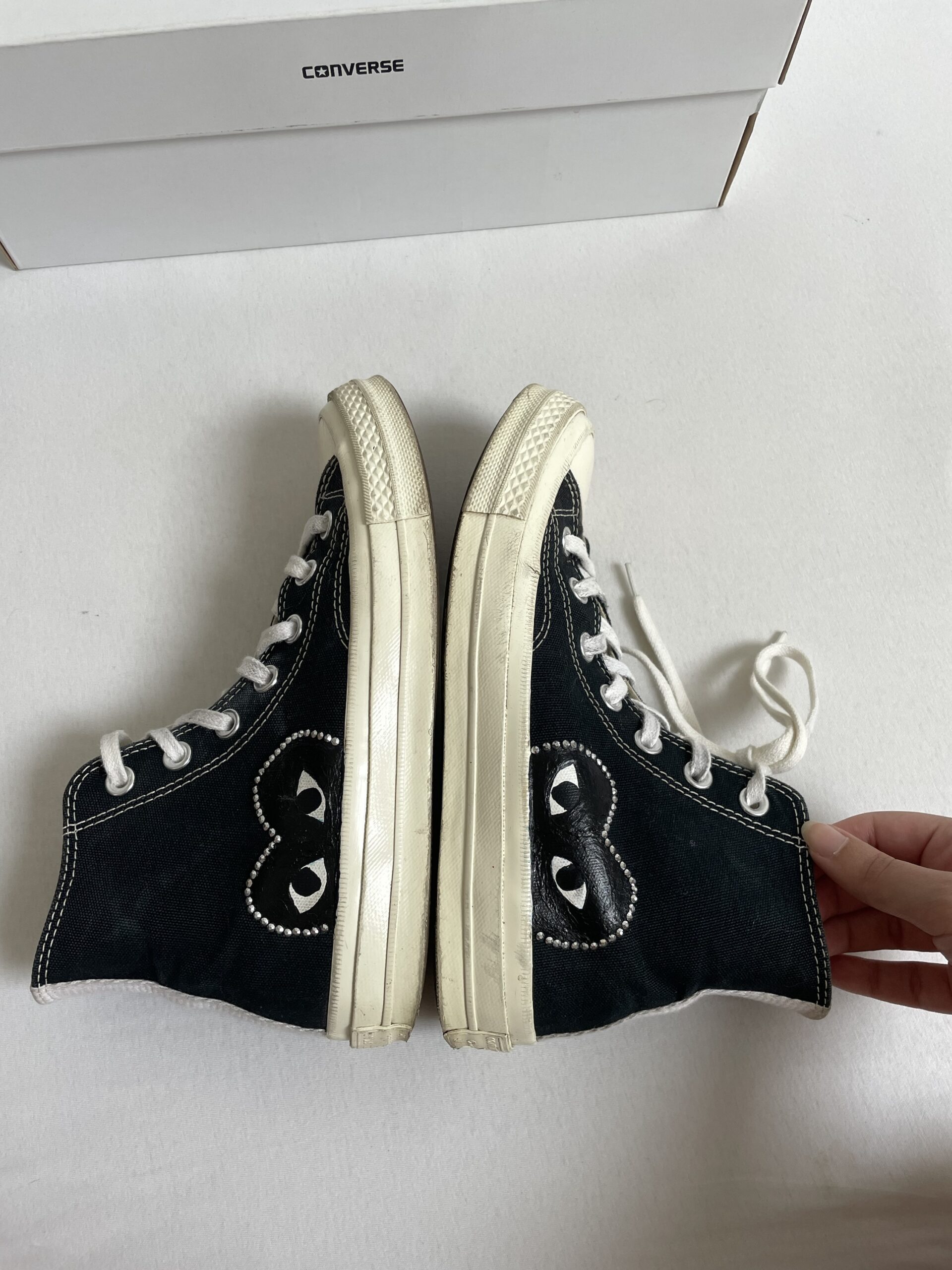 Converse x CDG custom tenisky vel 36,5 - Image 2