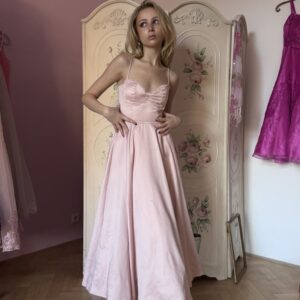 Baby pink midi šaty vel XS #26