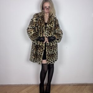 Vintage leopard kabát vel M