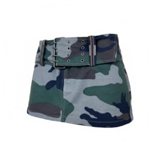 Z: Fishbone camo mini skirt size S